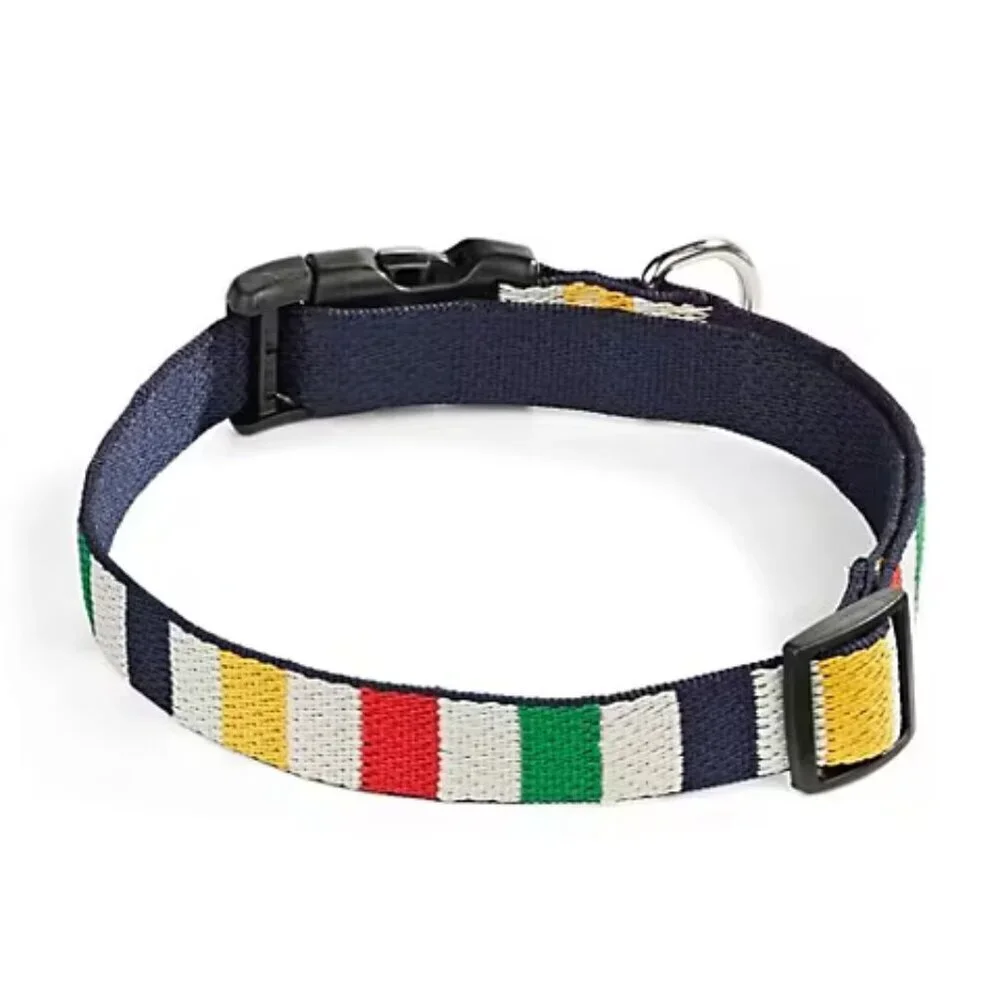 New Hudson Bay Company The Harry Barker Collection Stripes Dog Collar Large NWT